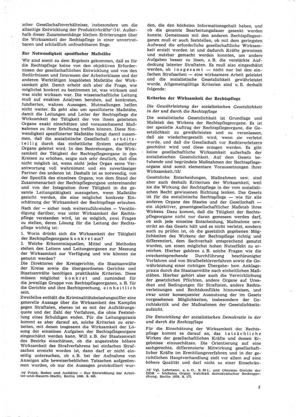 Neue Justiz (NJ), Zeitschrift für Recht und Rechtswissenschaft [Deutsche Demokratische Republik (DDR)], 26. Jahrgang 1972, Seite 3 (NJ DDR 1972, S. 3)