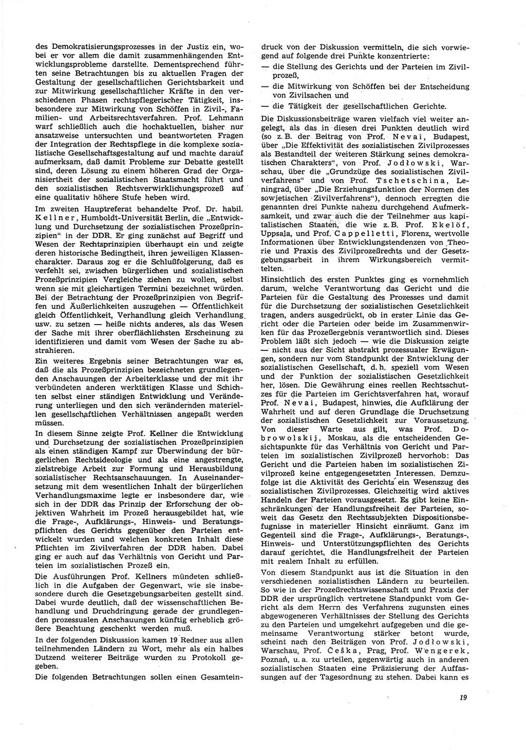 Neue Justiz (NJ), Zeitschrift für Recht und Rechtswissenschaft [Deutsche Demokratische Republik (DDR)], 26. Jahrgang 1972, Seite 19 (NJ DDR 1972, S. 19)