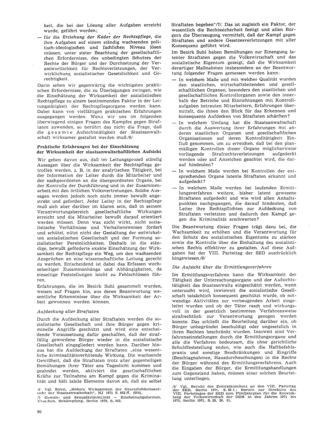 Neue Justiz (NJ), Zeitschrift für Recht und Rechtswissenschaft [Deutsche Demokratische Republik (DDR)], 26. Jahrgang 1972, Seite 90 (NJ DDR 1972, S. 90)