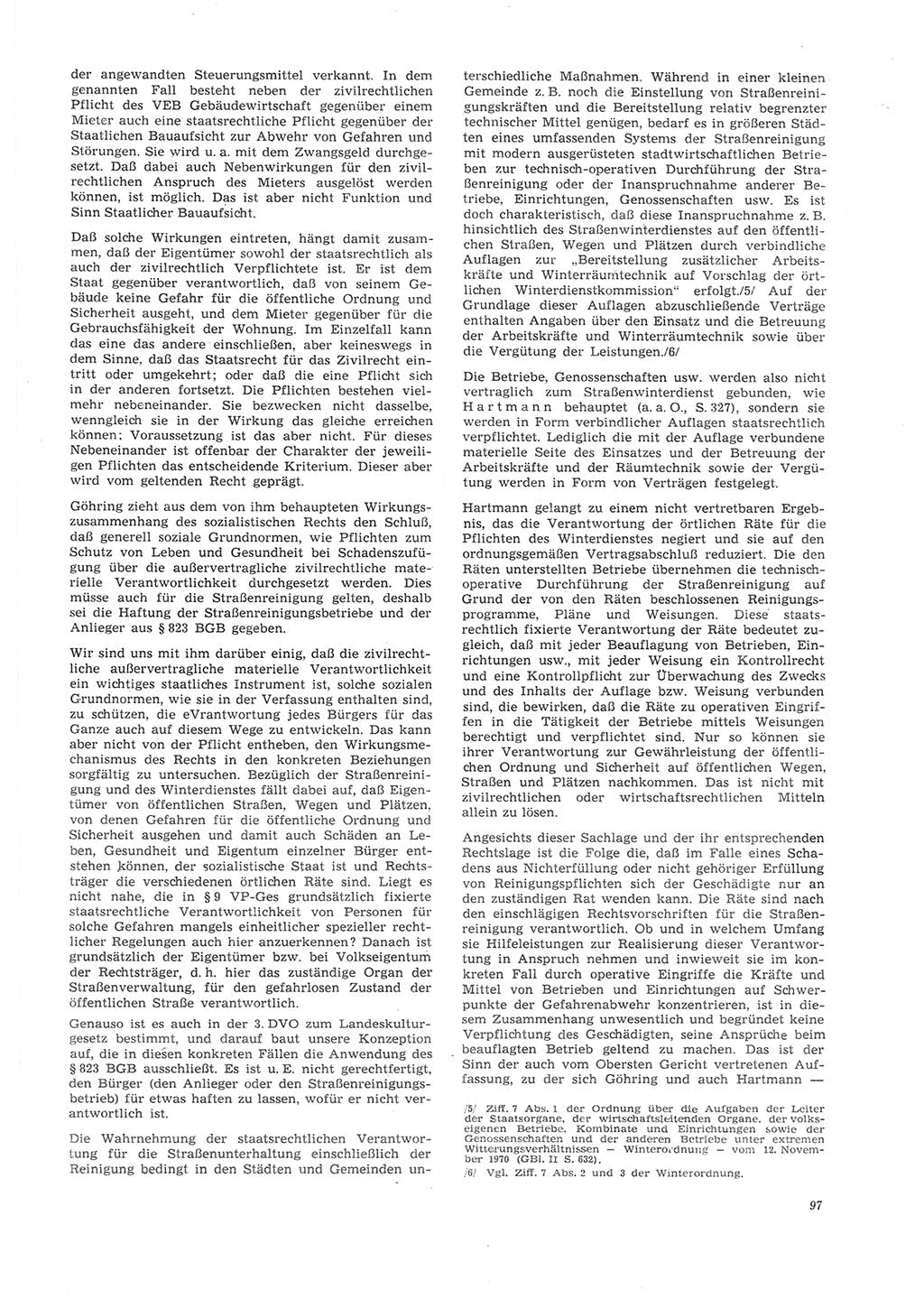Neue Justiz (NJ), Zeitschrift für Recht und Rechtswissenschaft [Deutsche Demokratische Republik (DDR)], 26. Jahrgang 1972, Seite 97 (NJ DDR 1972, S. 97)