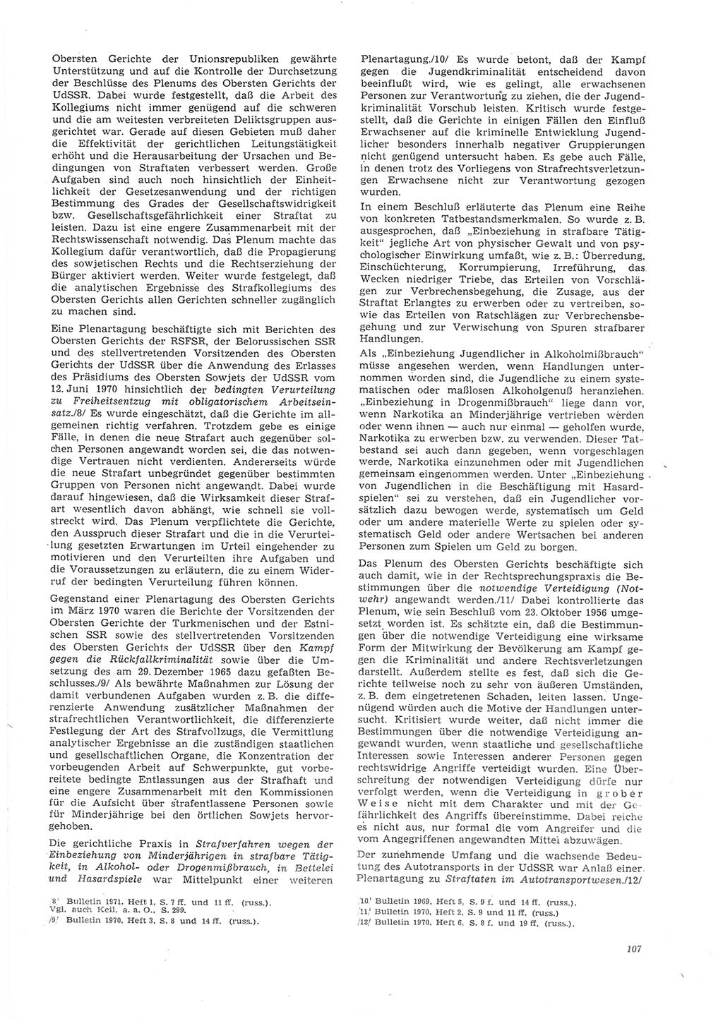 Neue Justiz (NJ), Zeitschrift für Recht und Rechtswissenschaft [Deutsche Demokratische Republik (DDR)], 26. Jahrgang 1972, Seite 107 (NJ DDR 1972, S. 107)