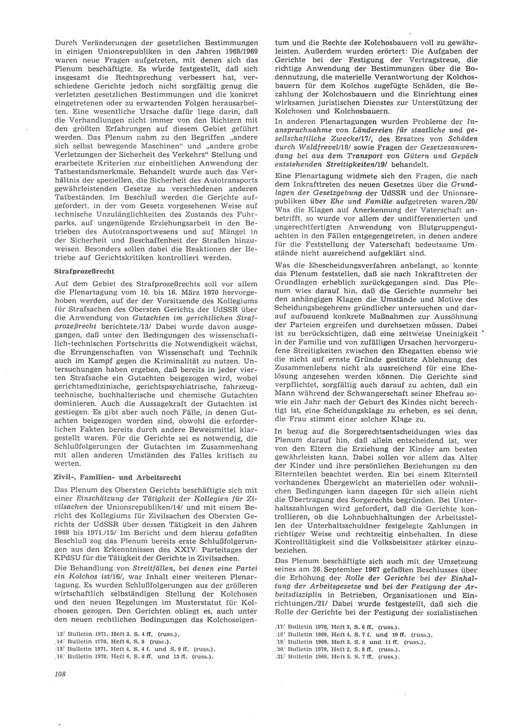 Neue Justiz (NJ), Zeitschrift für Recht und Rechtswissenschaft [Deutsche Demokratische Republik (DDR)], 26. Jahrgang 1972, Seite 108 (NJ DDR 1972, S. 108)
