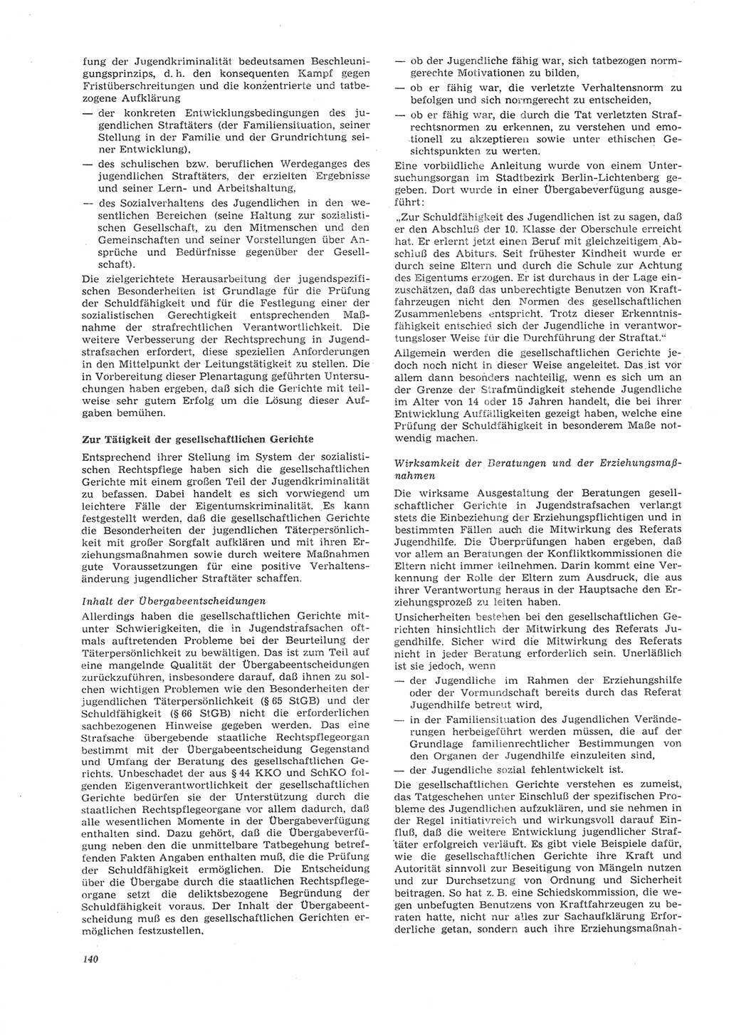 Neue Justiz (NJ), Zeitschrift für Recht und Rechtswissenschaft [Deutsche Demokratische Republik (DDR)], 26. Jahrgang 1972, Seite 140 (NJ DDR 1972, S. 140)