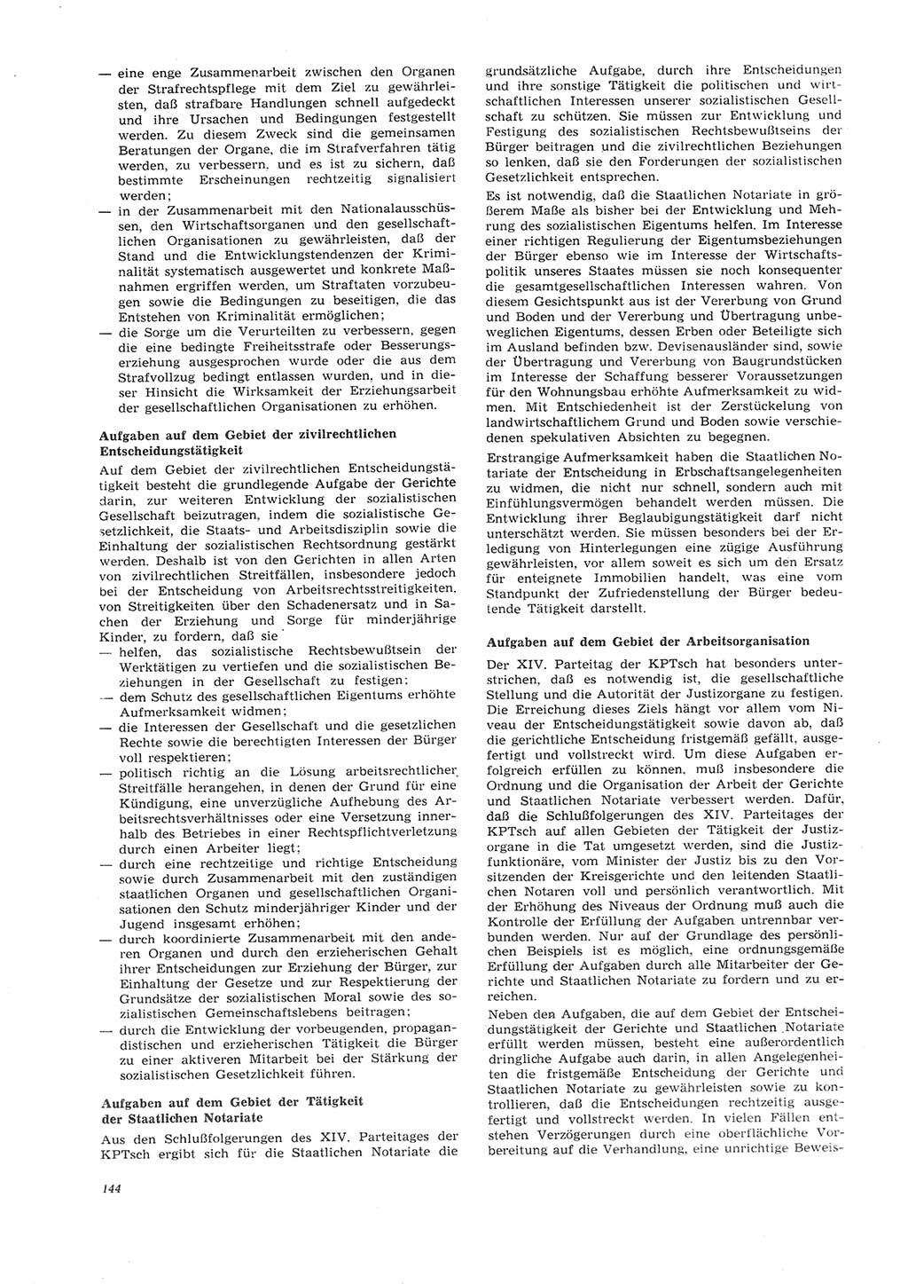 Neue Justiz (NJ), Zeitschrift für Recht und Rechtswissenschaft [Deutsche Demokratische Republik (DDR)], 26. Jahrgang 1972, Seite 144 (NJ DDR 1972, S. 144)