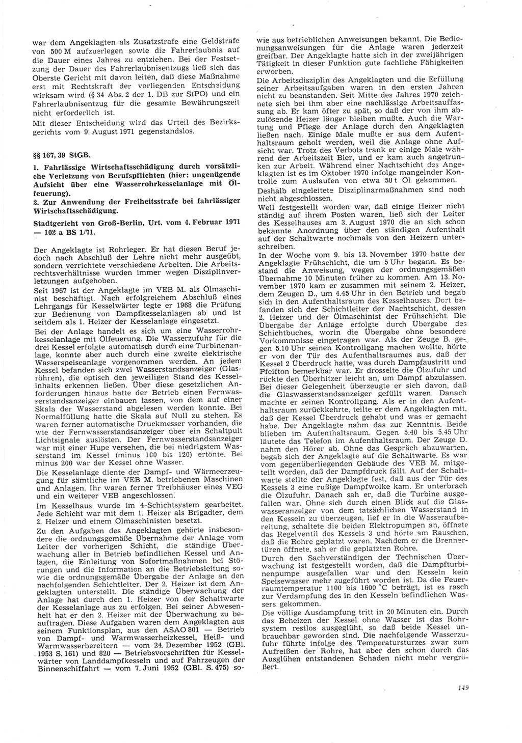 Neue Justiz (NJ), Zeitschrift für Recht und Rechtswissenschaft [Deutsche Demokratische Republik (DDR)], 26. Jahrgang 1972, Seite 149 (NJ DDR 1972, S. 149)