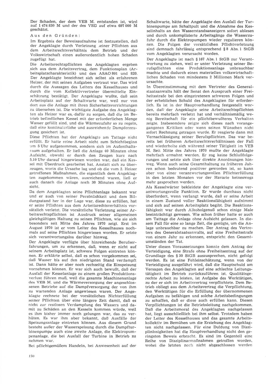 Neue Justiz (NJ), Zeitschrift für Recht und Rechtswissenschaft [Deutsche Demokratische Republik (DDR)], 26. Jahrgang 1972, Seite 150 (NJ DDR 1972, S. 150)