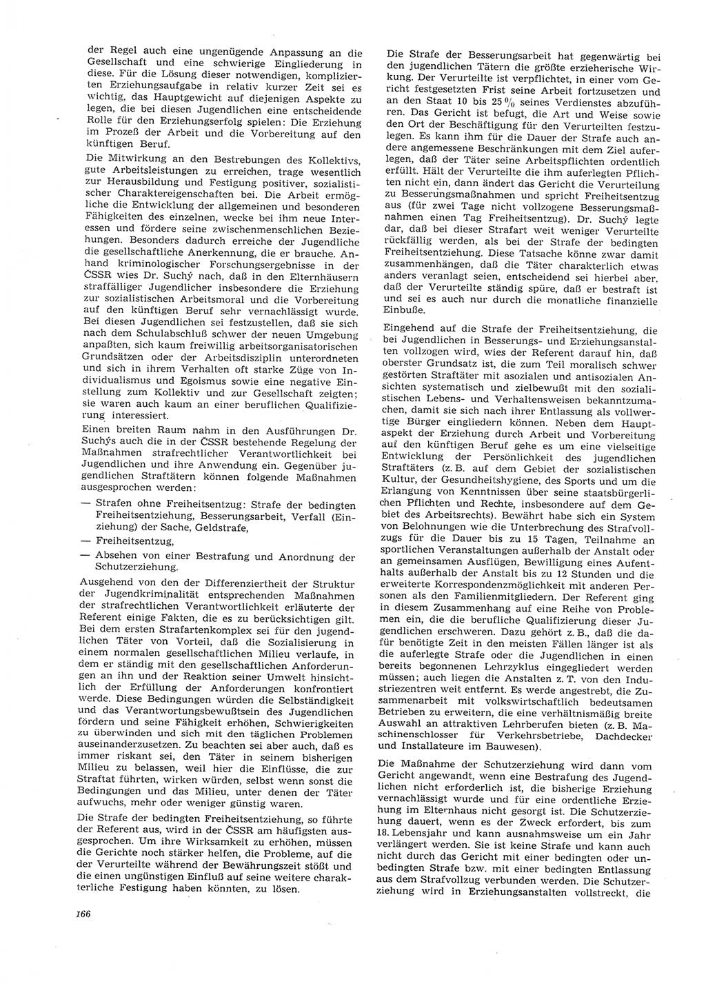 Neue Justiz (NJ), Zeitschrift für Recht und Rechtswissenschaft [Deutsche Demokratische Republik (DDR)], 26. Jahrgang 1972, Seite 166 (NJ DDR 1972, S. 166)