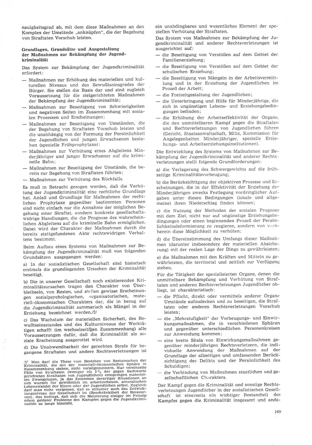 Neue Justiz (NJ), Zeitschrift für Recht und Rechtswissenschaft [Deutsche Demokratische Republik (DDR)], 26. Jahrgang 1972, Seite 169 (NJ DDR 1972, S. 169)