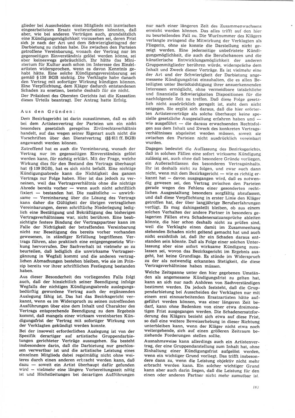 Neue Justiz (NJ), Zeitschrift für Recht und Rechtswissenschaft [Deutsche Demokratische Republik (DDR)], 26. Jahrgang 1972, Seite 183 (NJ DDR 1972, S. 183)