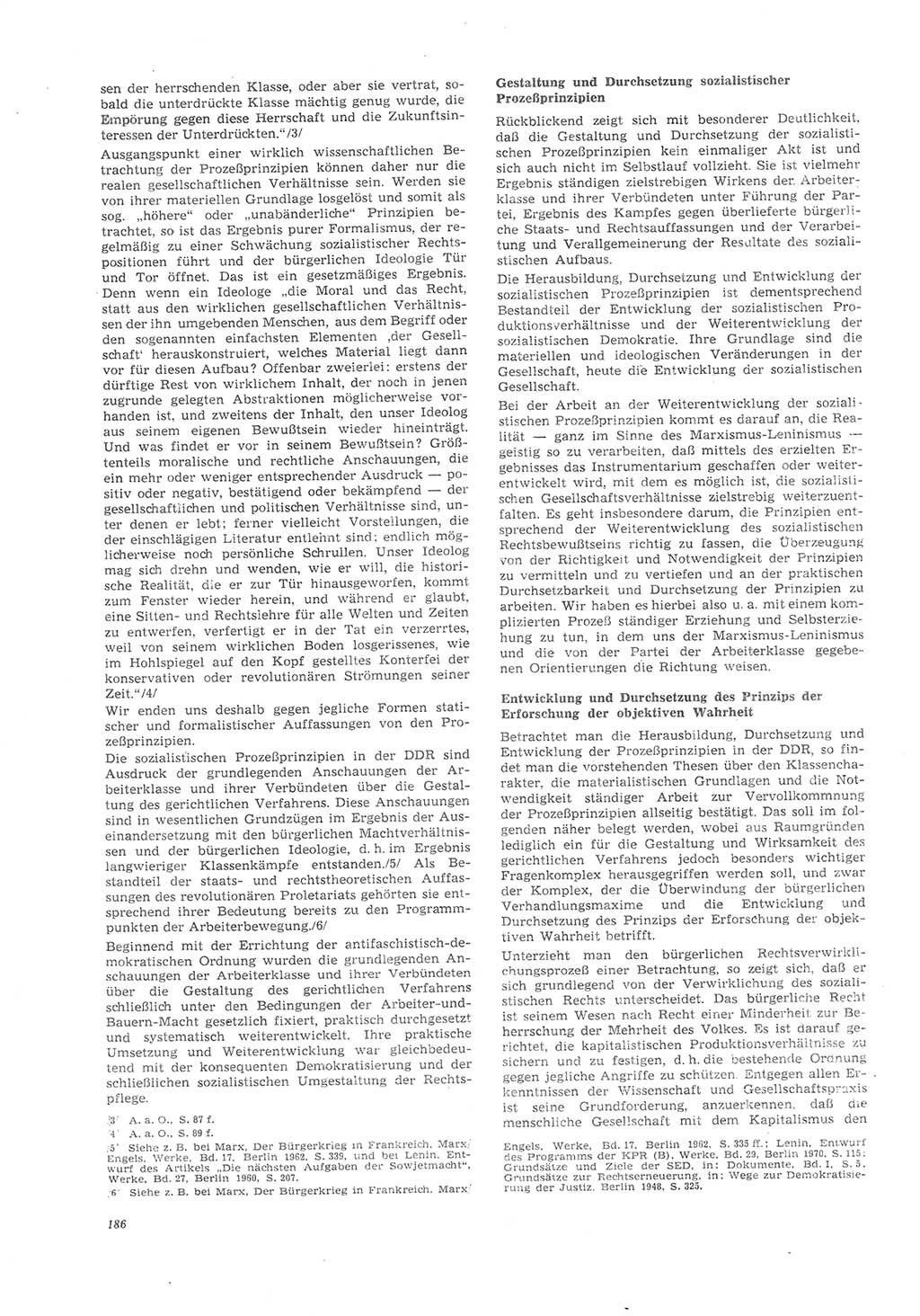 Neue Justiz (NJ), Zeitschrift für Recht und Rechtswissenschaft [Deutsche Demokratische Republik (DDR)], 26. Jahrgang 1972, Seite 186 (NJ DDR 1972, S. 186)