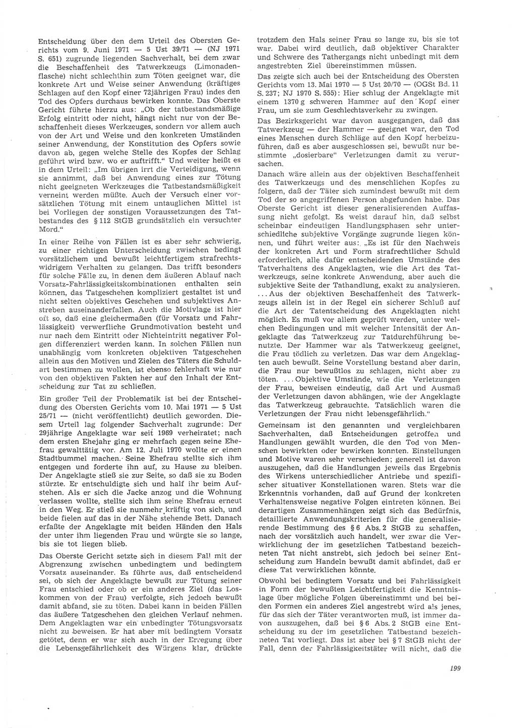 Neue Justiz (NJ), Zeitschrift für Recht und Rechtswissenschaft [Deutsche Demokratische Republik (DDR)], 26. Jahrgang 1972, Seite 199 (NJ DDR 1972, S. 199)