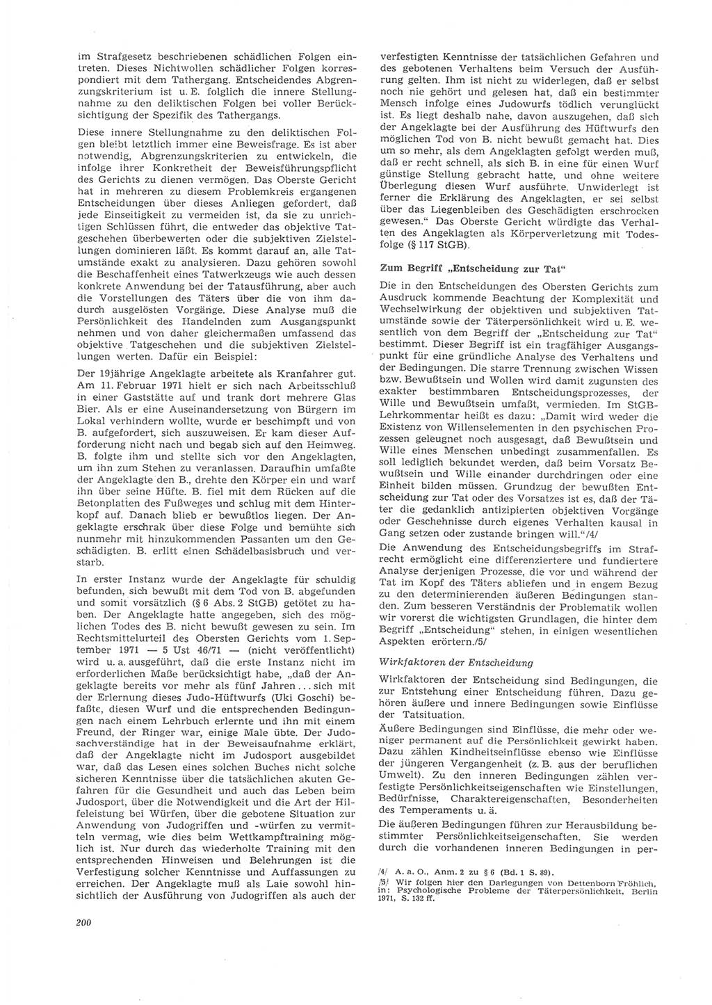 Neue Justiz (NJ), Zeitschrift für Recht und Rechtswissenschaft [Deutsche Demokratische Republik (DDR)], 26. Jahrgang 1972, Seite 200 (NJ DDR 1972, S. 200)
