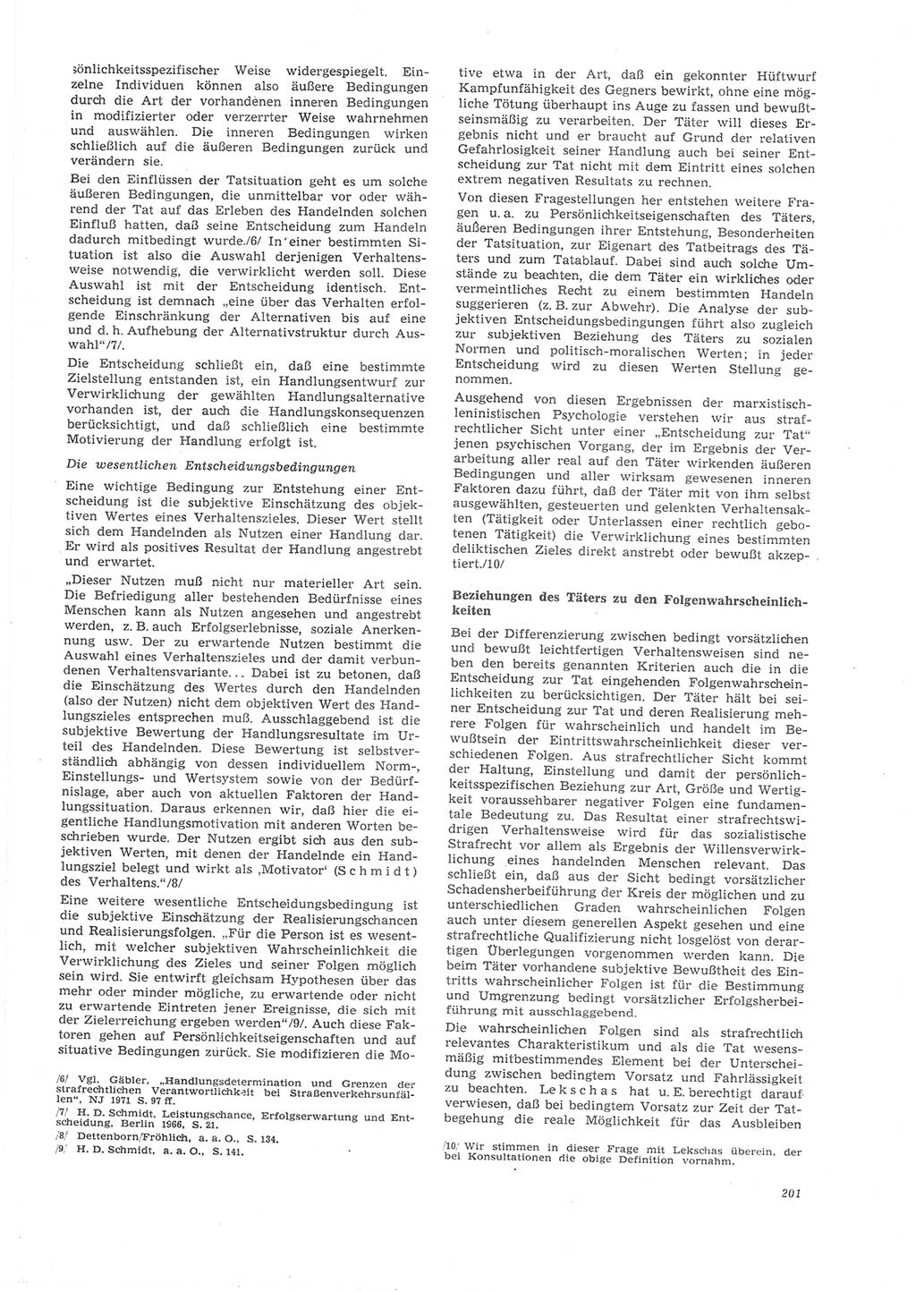 Neue Justiz (NJ), Zeitschrift für Recht und Rechtswissenschaft [Deutsche Demokratische Republik (DDR)], 26. Jahrgang 1972, Seite 201 (NJ DDR 1972, S. 201)