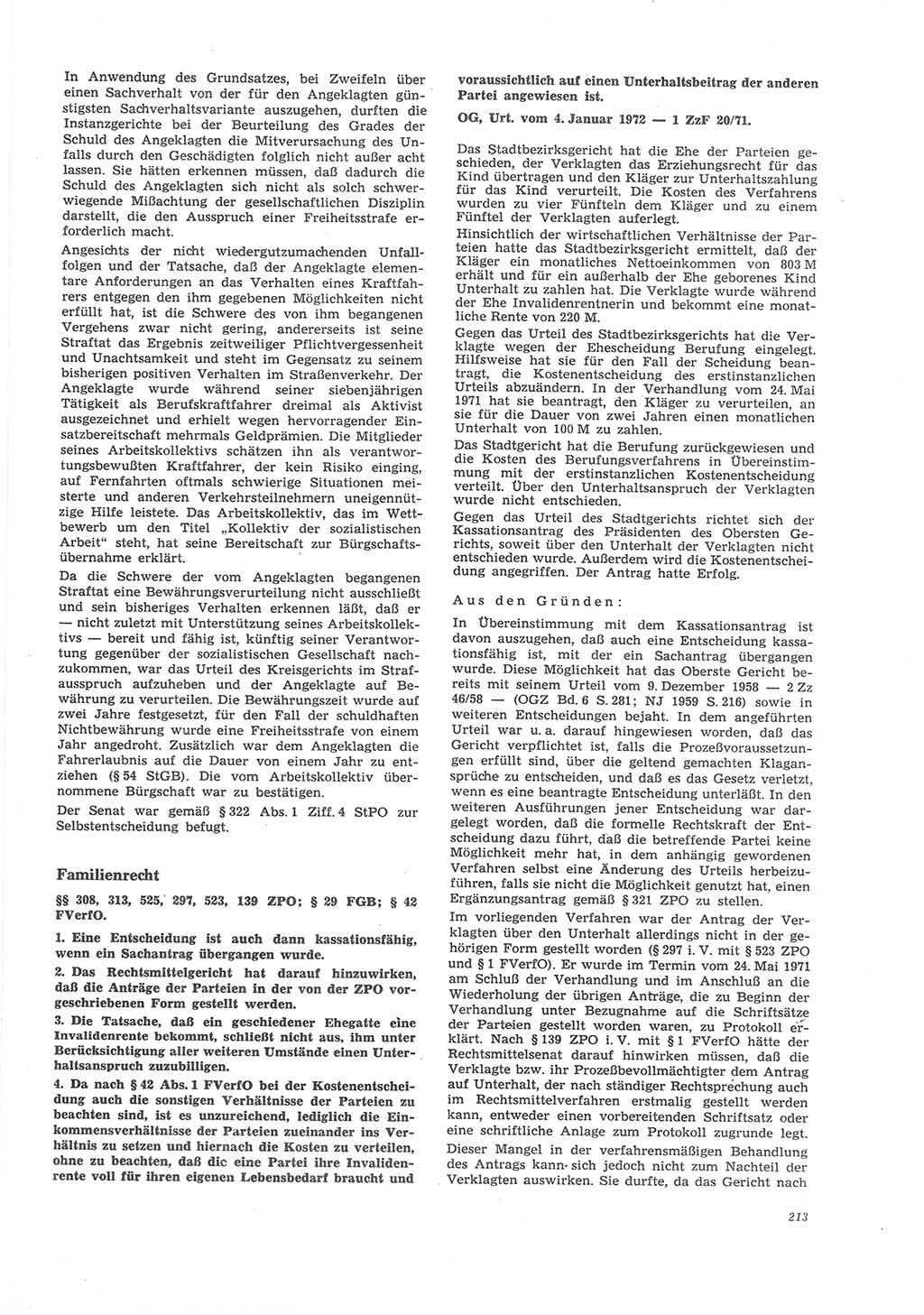 Neue Justiz (NJ), Zeitschrift für Recht und Rechtswissenschaft [Deutsche Demokratische Republik (DDR)], 26. Jahrgang 1972, Seite 213 (NJ DDR 1972, S. 213)