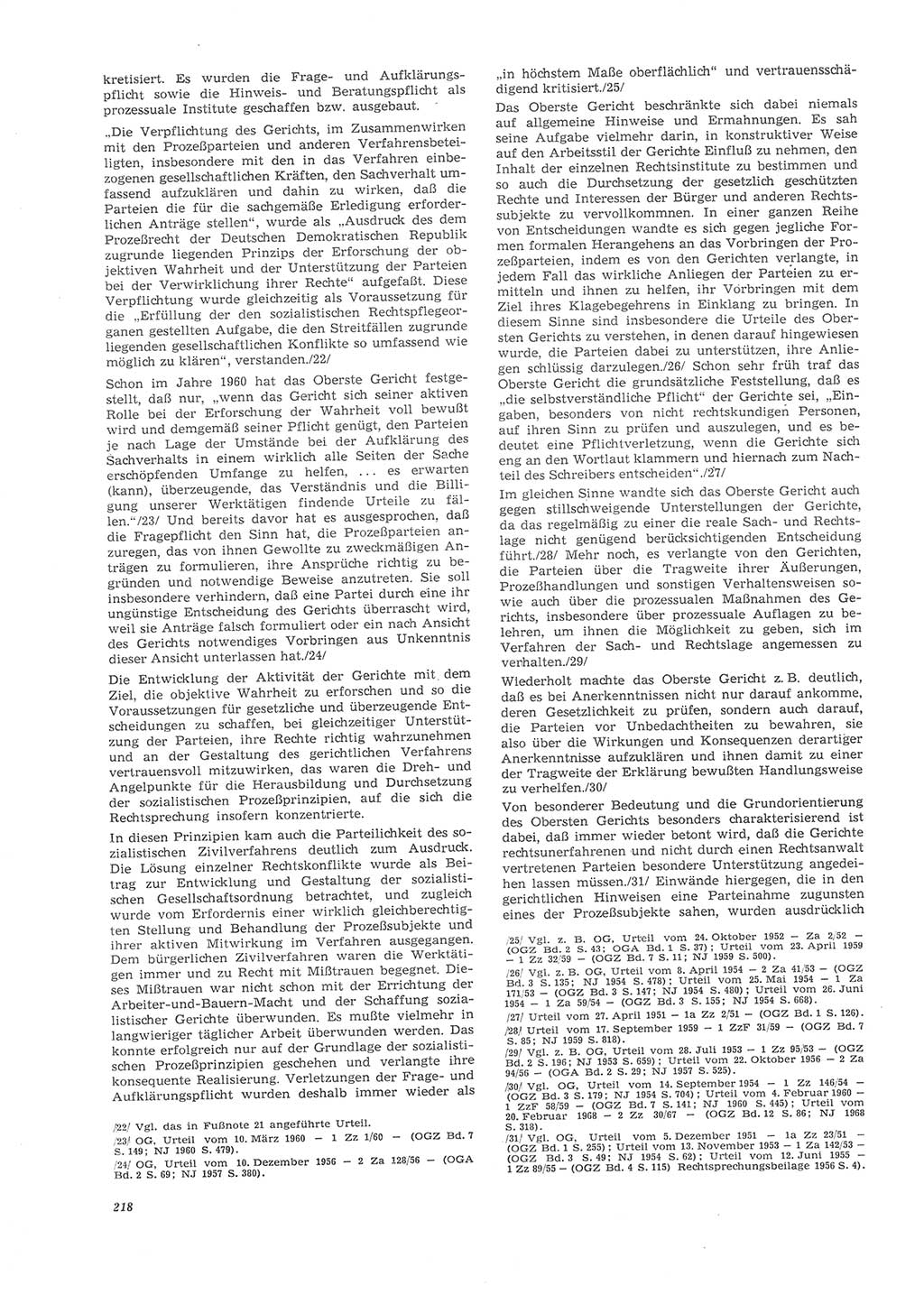 Neue Justiz (NJ), Zeitschrift für Recht und Rechtswissenschaft [Deutsche Demokratische Republik (DDR)], 26. Jahrgang 1972, Seite 218 (NJ DDR 1972, S. 218)