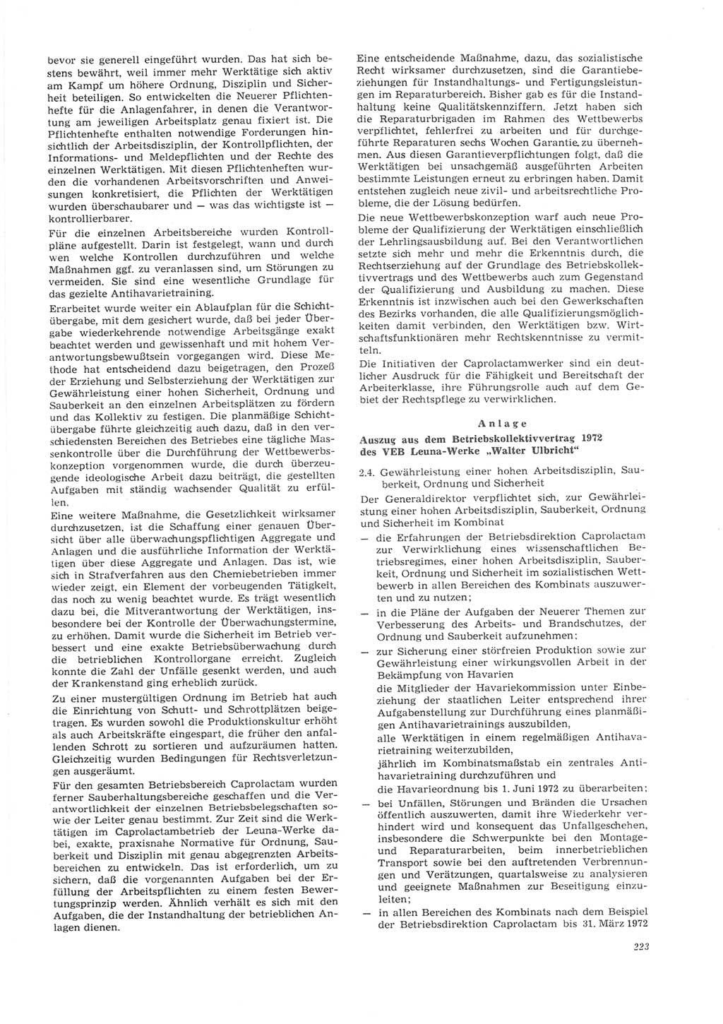 Neue Justiz (NJ), Zeitschrift für Recht und Rechtswissenschaft [Deutsche Demokratische Republik (DDR)], 26. Jahrgang 1972, Seite 223 (NJ DDR 1972, S. 223)