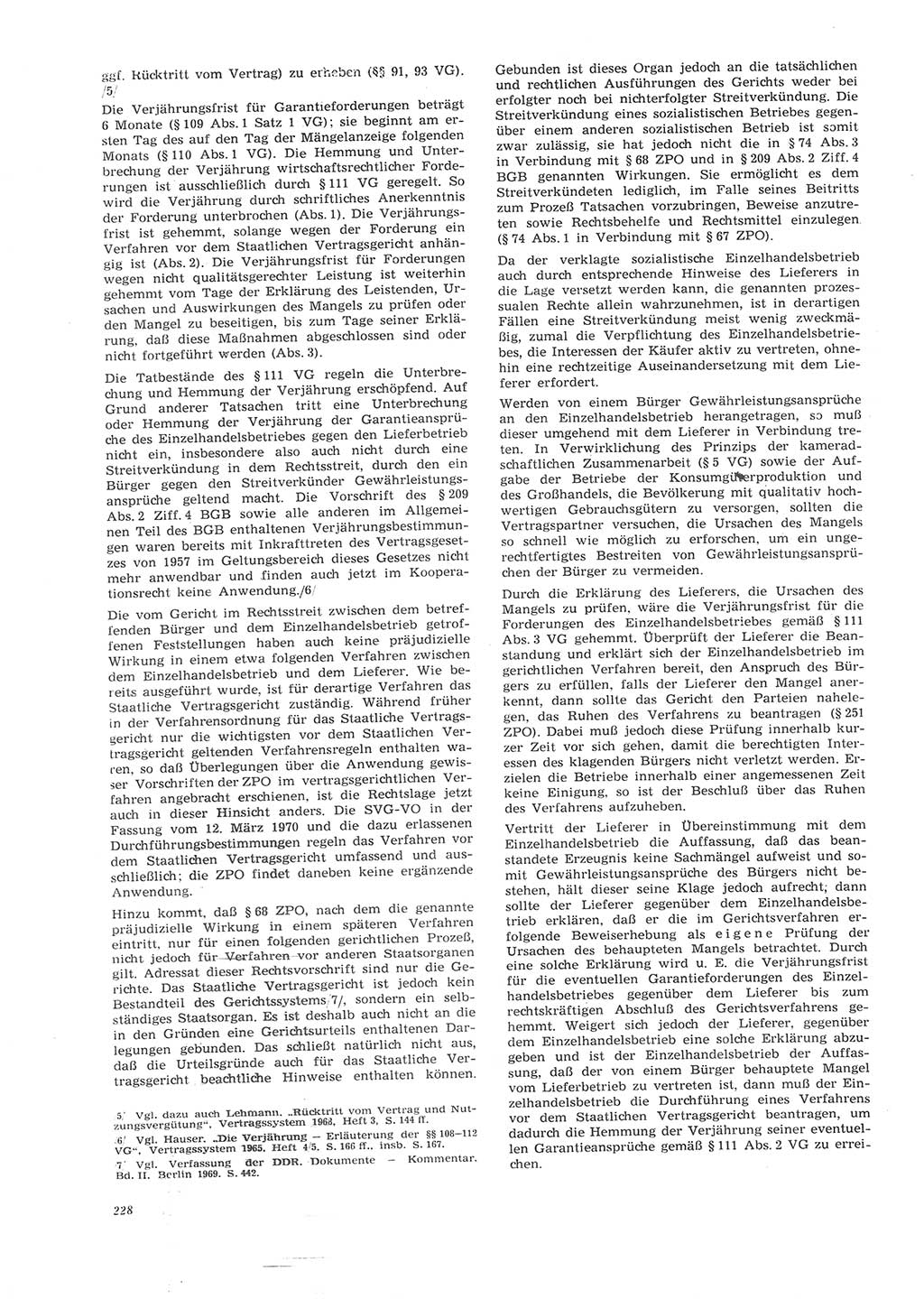 Neue Justiz (NJ), Zeitschrift für Recht und Rechtswissenschaft [Deutsche Demokratische Republik (DDR)], 26. Jahrgang 1972, Seite 228 (NJ DDR 1972, S. 228)