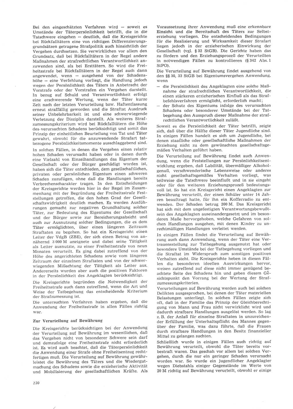 Neue Justiz (NJ), Zeitschrift für Recht und Rechtswissenschaft [Deutsche Demokratische Republik (DDR)], 26. Jahrgang 1972, Seite 230 (NJ DDR 1972, S. 230)