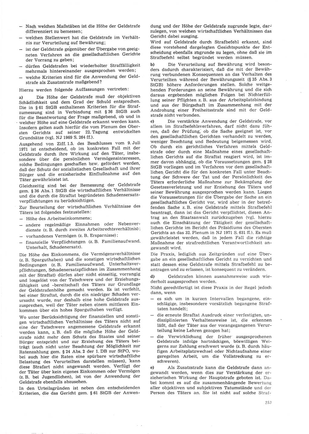 Neue Justiz (NJ), Zeitschrift für Recht und Rechtswissenschaft [Deutsche Demokratische Republik (DDR)], 26. Jahrgang 1972, Seite 253 (NJ DDR 1972, S. 253)
