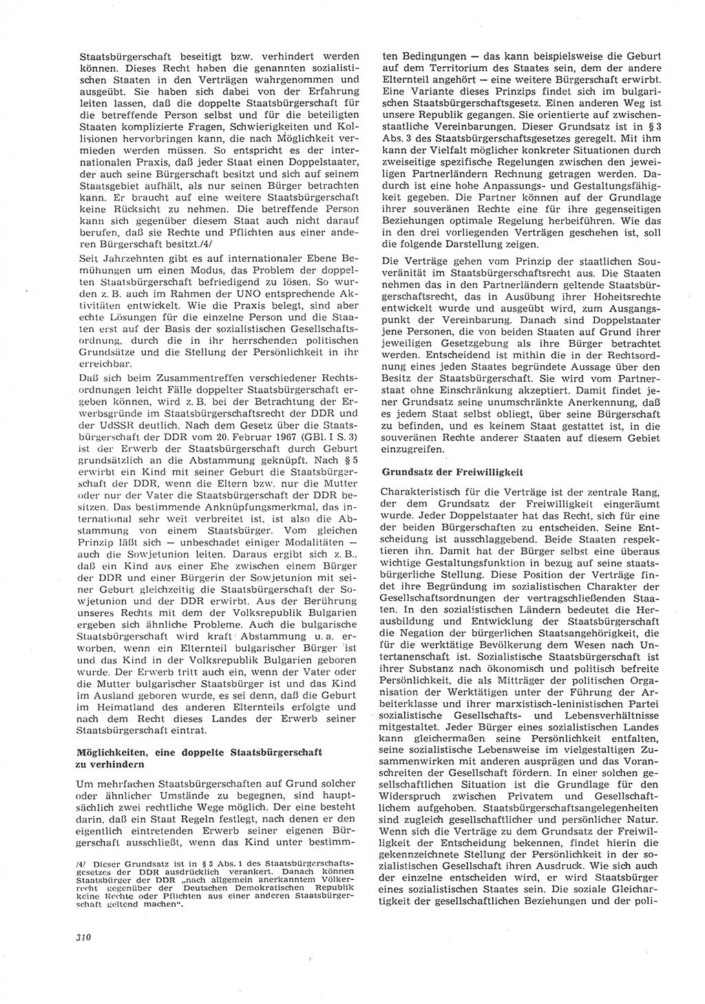 Neue Justiz (NJ), Zeitschrift für Recht und Rechtswissenschaft [Deutsche Demokratische Republik (DDR)], 26. Jahrgang 1972, Seite 310 (NJ DDR 1972, S. 310)