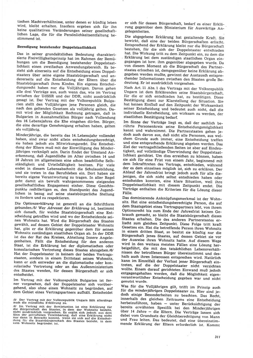 Neue Justiz (NJ), Zeitschrift für Recht und Rechtswissenschaft [Deutsche Demokratische Republik (DDR)], 26. Jahrgang 1972, Seite 311 (NJ DDR 1972, S. 311)