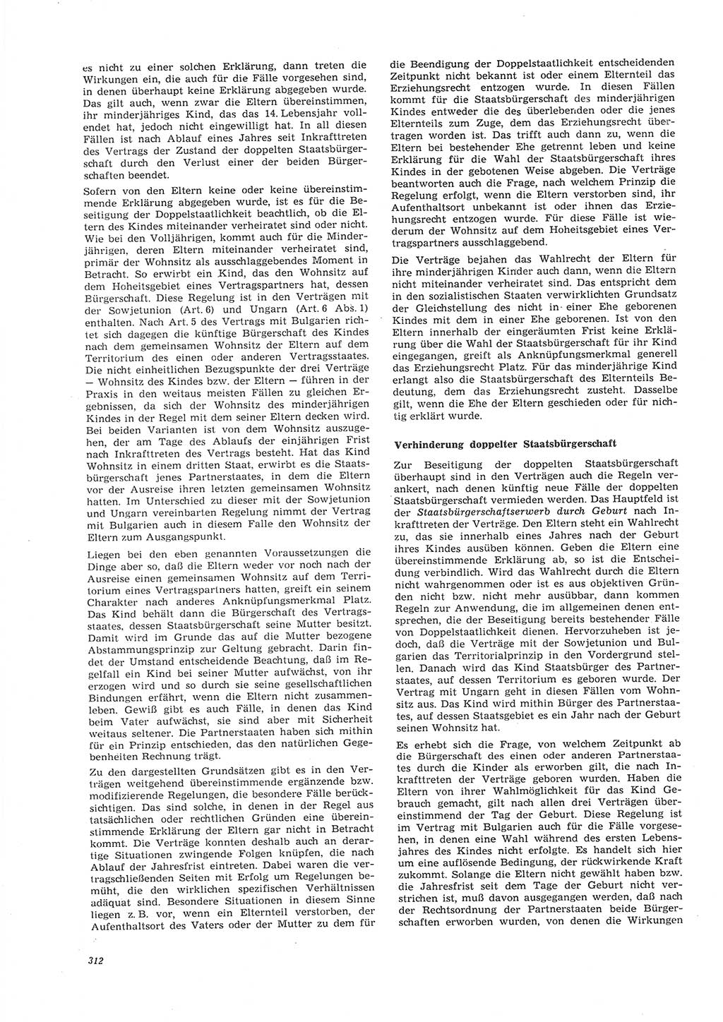 Neue Justiz (NJ), Zeitschrift für Recht und Rechtswissenschaft [Deutsche Demokratische Republik (DDR)], 26. Jahrgang 1972, Seite 312 (NJ DDR 1972, S. 312)