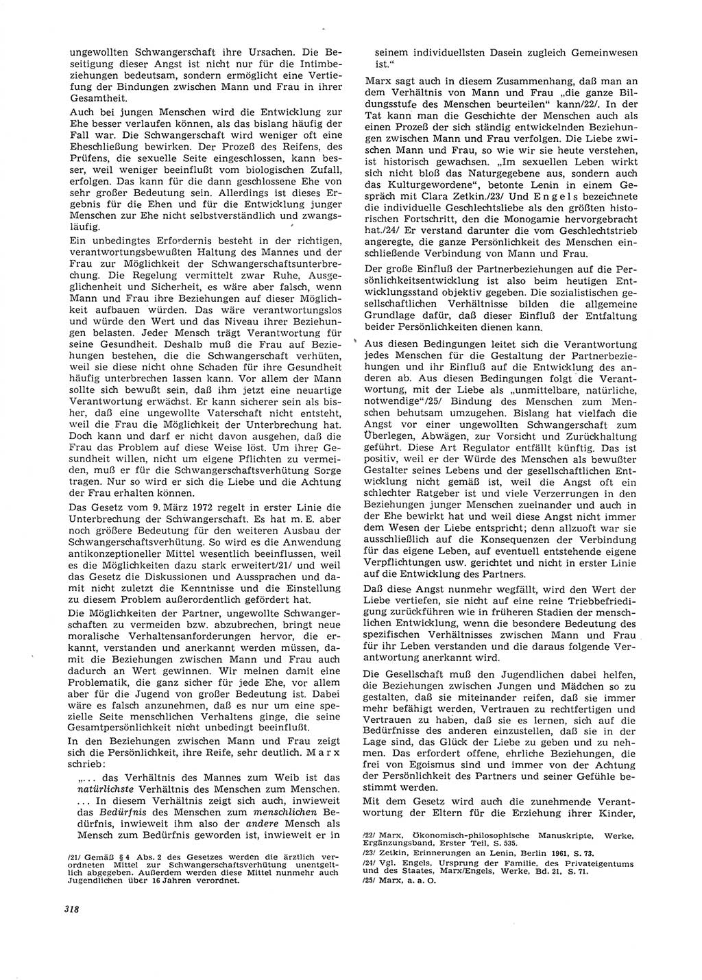 Neue Justiz (NJ), Zeitschrift für Recht und Rechtswissenschaft [Deutsche Demokratische Republik (DDR)], 26. Jahrgang 1972, Seite 318 (NJ DDR 1972, S. 318)