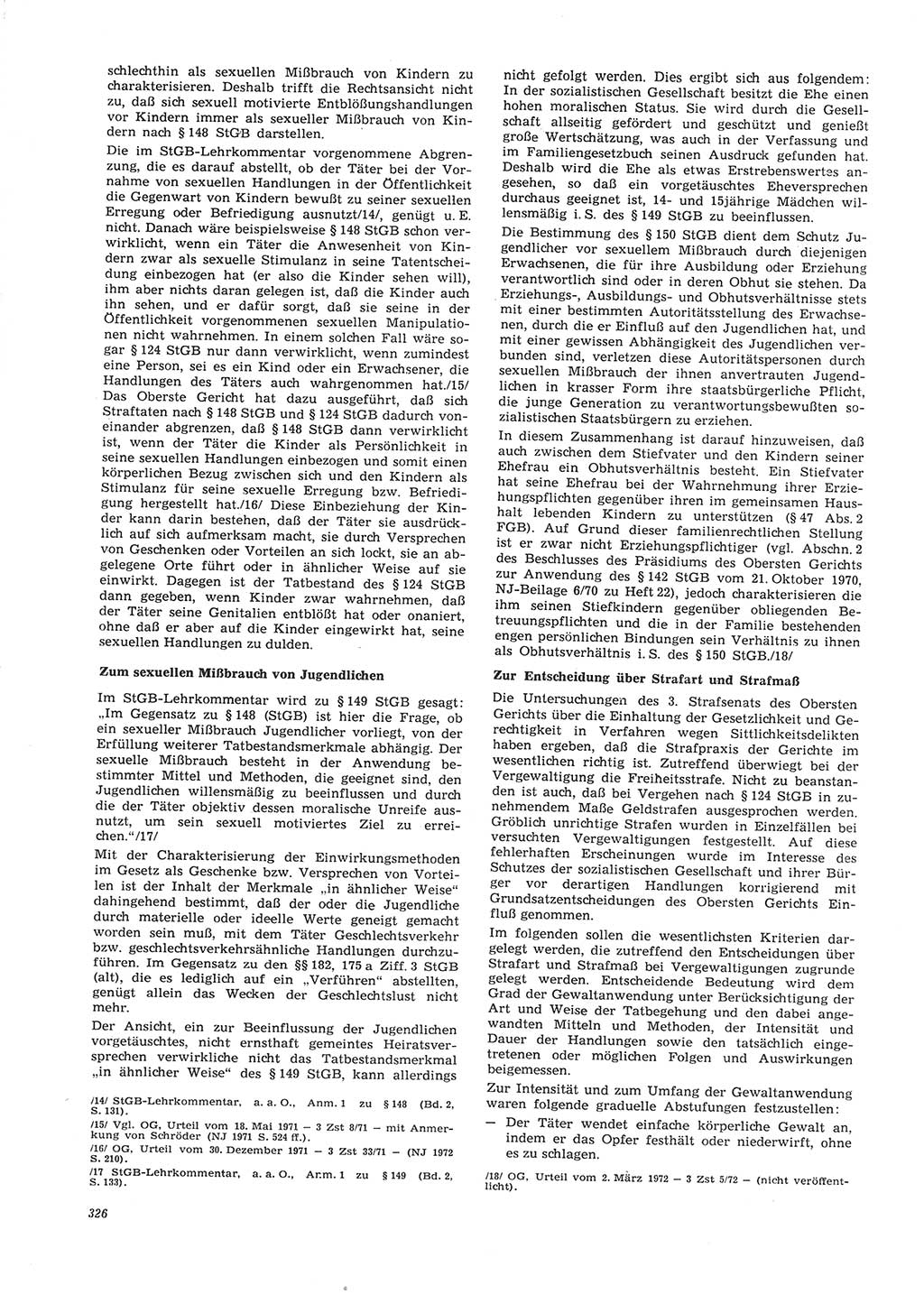 Neue Justiz (NJ), Zeitschrift für Recht und Rechtswissenschaft [Deutsche Demokratische Republik (DDR)], 26. Jahrgang 1972, Seite 326 (NJ DDR 1972, S. 326)
