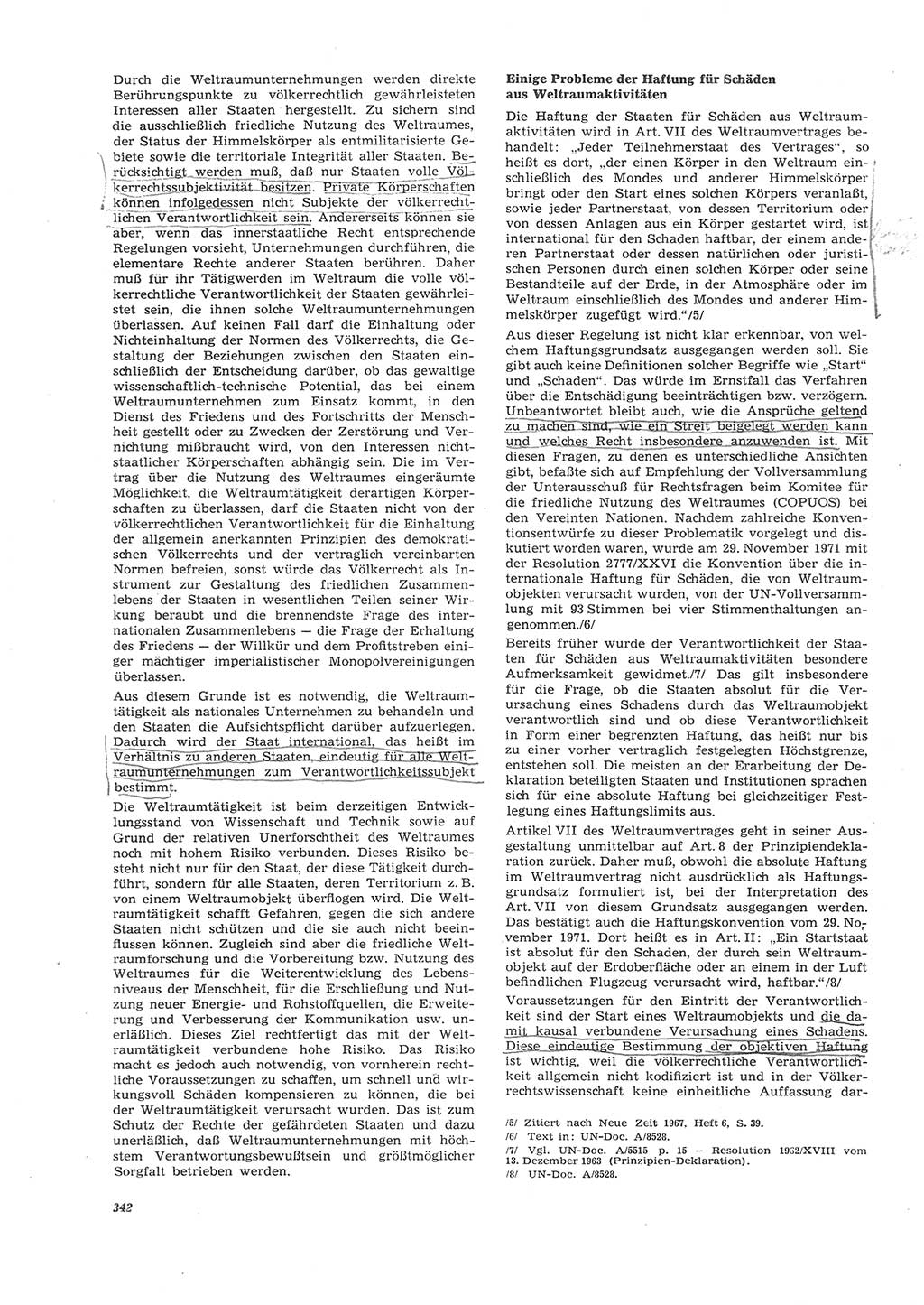Neue Justiz (NJ), Zeitschrift für Recht und Rechtswissenschaft [Deutsche Demokratische Republik (DDR)], 26. Jahrgang 1972, Seite 342 (NJ DDR 1972, S. 342)