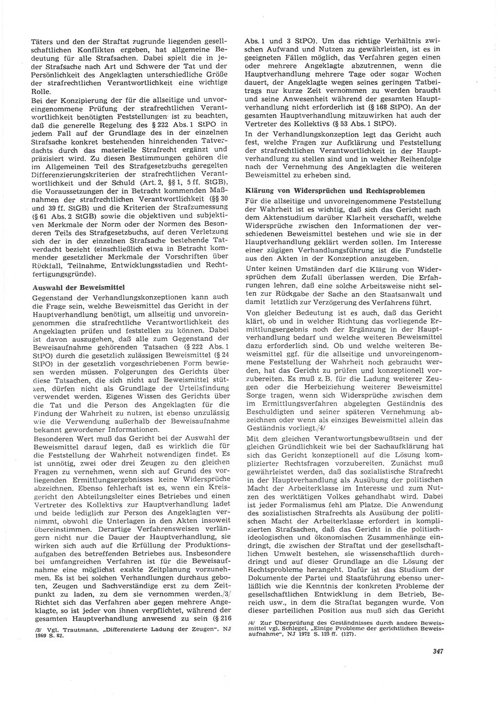 Neue Justiz (NJ), Zeitschrift für Recht und Rechtswissenschaft [Deutsche Demokratische Republik (DDR)], 26. Jahrgang 1972, Seite 347 (NJ DDR 1972, S. 347)