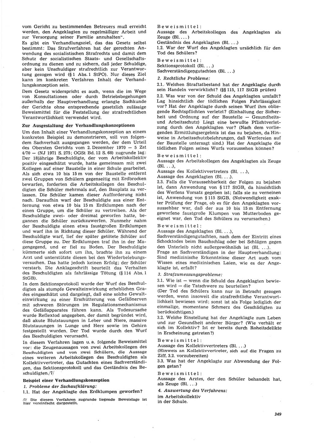 Neue Justiz (NJ), Zeitschrift für Recht und Rechtswissenschaft [Deutsche Demokratische Republik (DDR)], 26. Jahrgang 1972, Seite 349 (NJ DDR 1972, S. 349)