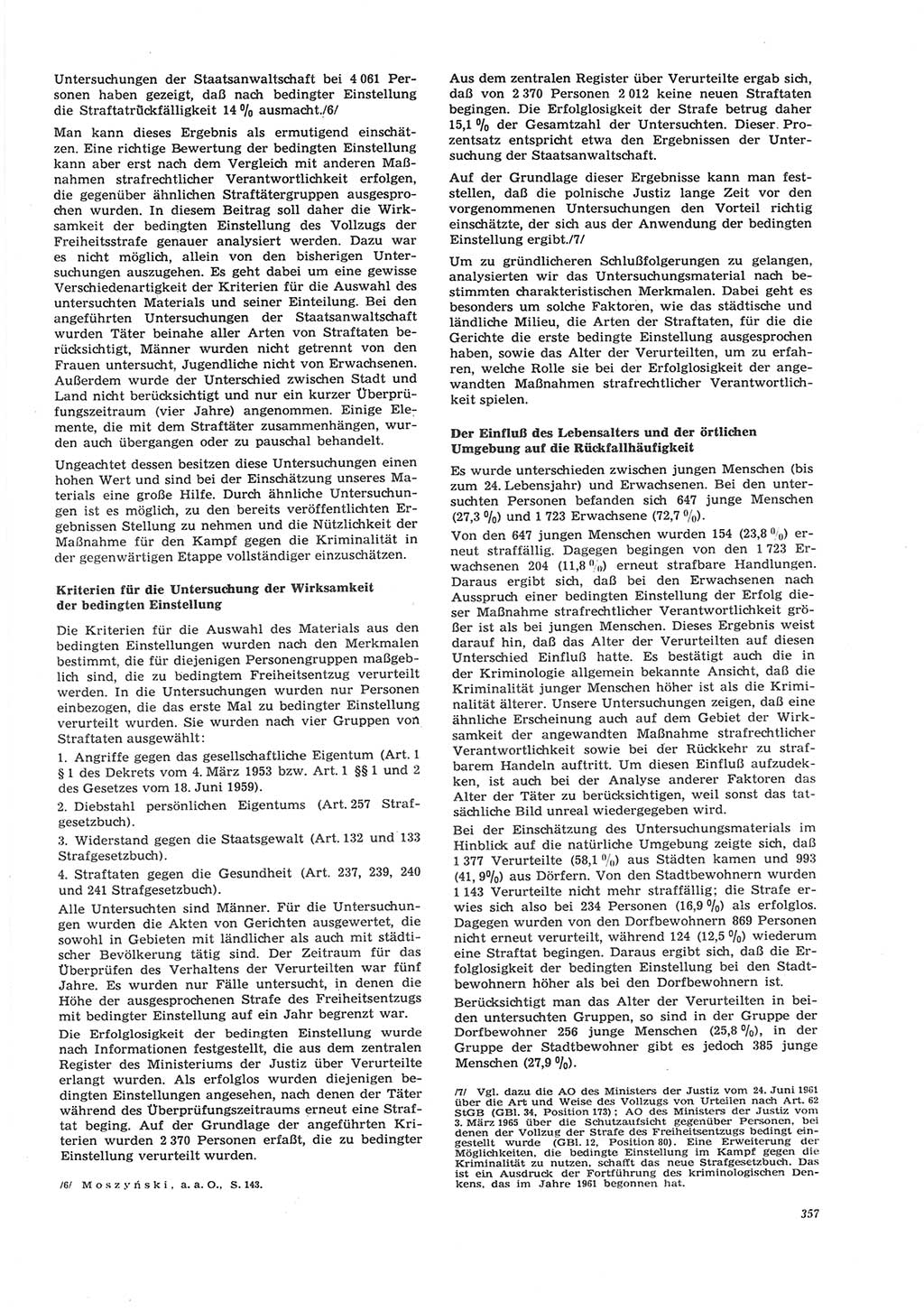 Neue Justiz (NJ), Zeitschrift für Recht und Rechtswissenschaft [Deutsche Demokratische Republik (DDR)], 26. Jahrgang 1972, Seite 357 (NJ DDR 1972, S. 357)