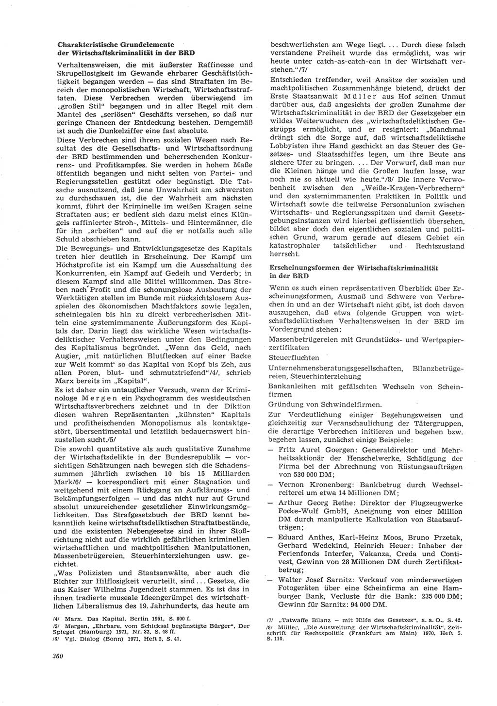 Neue Justiz (NJ), Zeitschrift für Recht und Rechtswissenschaft [Deutsche Demokratische Republik (DDR)], 26. Jahrgang 1972, Seite 360 (NJ DDR 1972, S. 360)