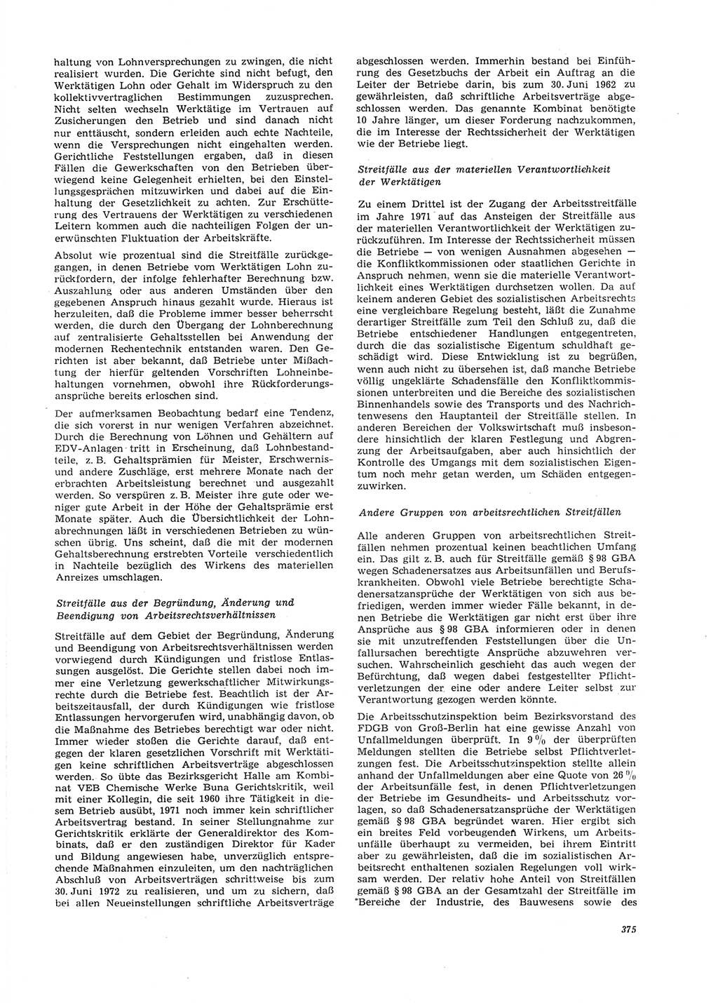 Neue Justiz (NJ), Zeitschrift für Recht und Rechtswissenschaft [Deutsche Demokratische Republik (DDR)], 26. Jahrgang 1972, Seite 375 (NJ DDR 1972, S. 375)