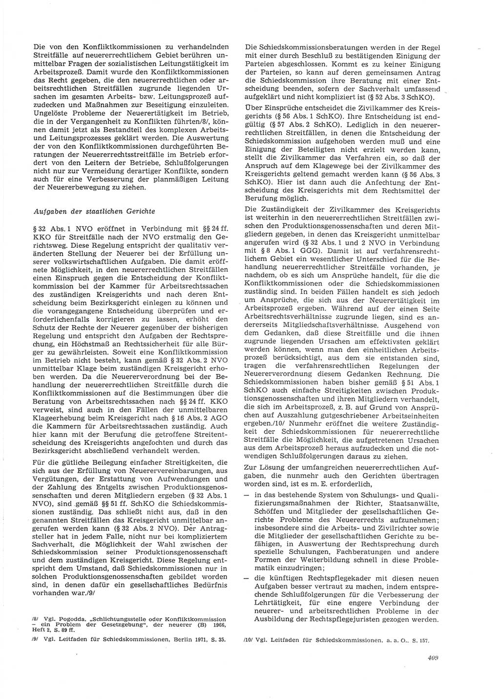 Neue Justiz (NJ), Zeitschrift für Recht und Rechtswissenschaft [Deutsche Demokratische Republik (DDR)], 26. Jahrgang 1972, Seite 409 (NJ DDR 1972, S. 409)