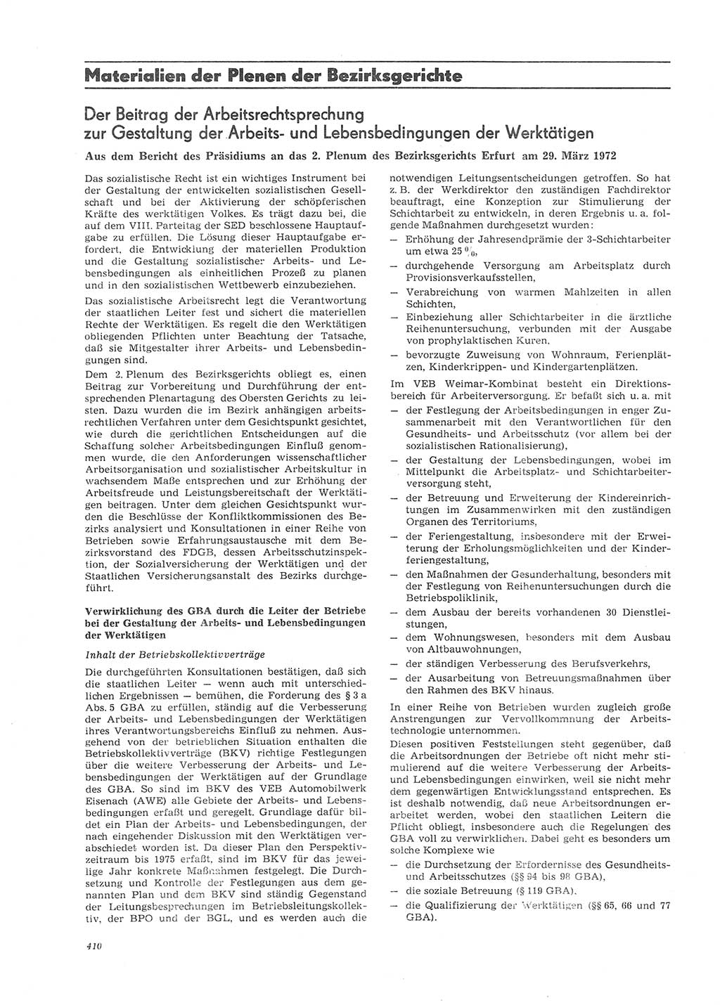 Neue Justiz (NJ), Zeitschrift für Recht und Rechtswissenschaft [Deutsche Demokratische Republik (DDR)], 26. Jahrgang 1972, Seite 410 (NJ DDR 1972, S. 410)
