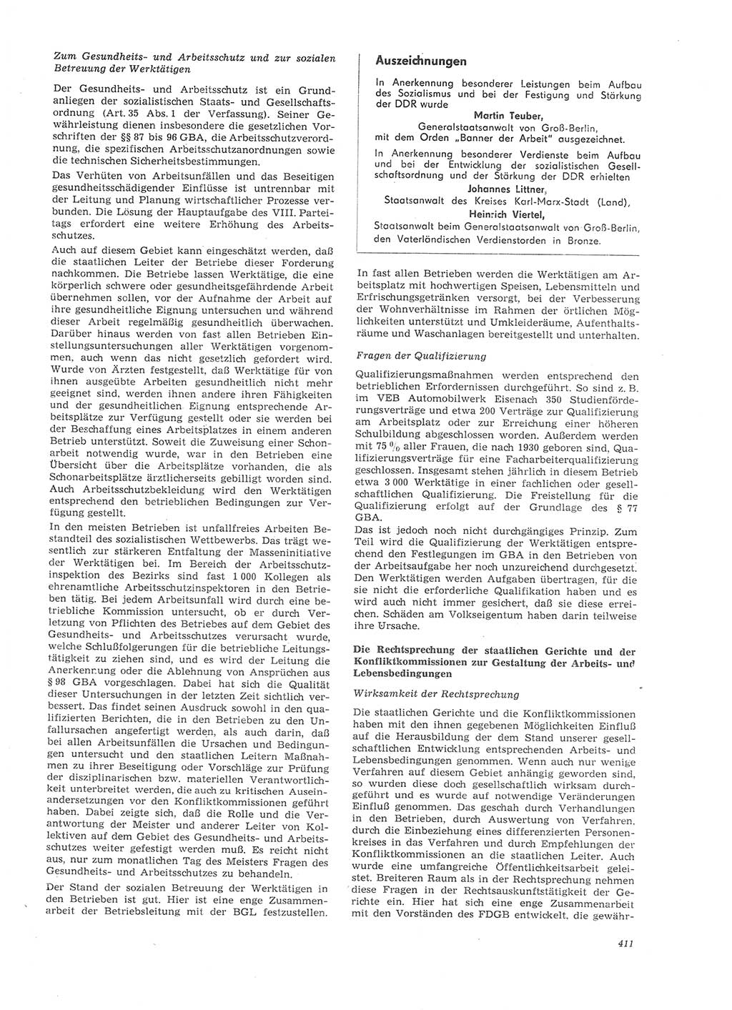 Neue Justiz (NJ), Zeitschrift für Recht und Rechtswissenschaft [Deutsche Demokratische Republik (DDR)], 26. Jahrgang 1972, Seite 411 (NJ DDR 1972, S. 411)