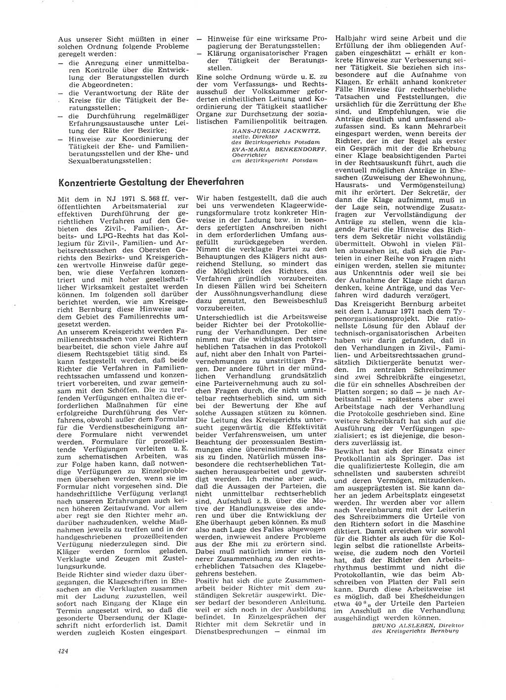 Neue Justiz (NJ), Zeitschrift für Recht und Rechtswissenschaft [Deutsche Demokratische Republik (DDR)], 26. Jahrgang 1972, Seite 424 (NJ DDR 1972, S. 424)