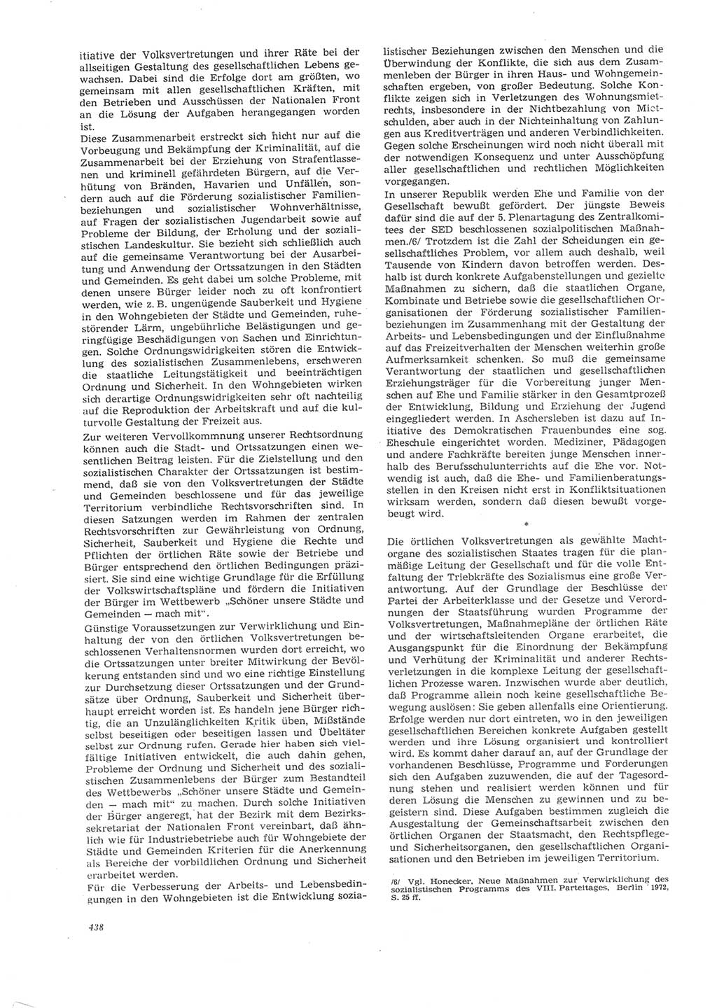 Neue Justiz (NJ), Zeitschrift für Recht und Rechtswissenschaft [Deutsche Demokratische Republik (DDR)], 26. Jahrgang 1972, Seite 438 (NJ DDR 1972, S. 438)