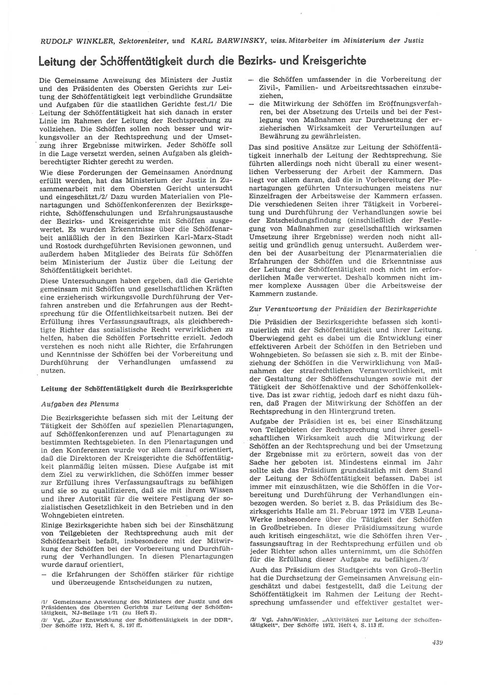 Neue Justiz (NJ), Zeitschrift für Recht und Rechtswissenschaft [Deutsche Demokratische Republik (DDR)], 26. Jahrgang 1972, Seite 439 (NJ DDR 1972, S. 439)