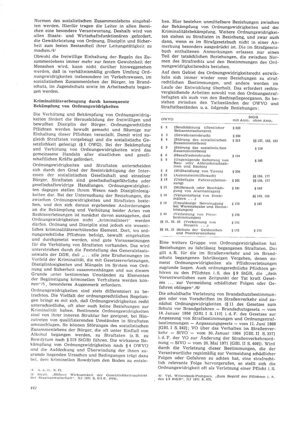 Neue Justiz (NJ), Zeitschrift für Recht und Rechtswissenschaft [Deutsche Demokratische Republik (DDR)], 26. Jahrgang 1972, Seite 442 (NJ DDR 1972, S. 442)