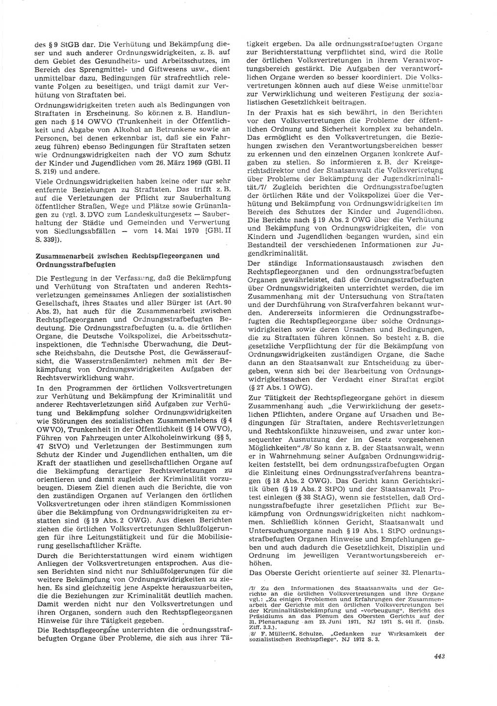 Neue Justiz (NJ), Zeitschrift für Recht und Rechtswissenschaft [Deutsche Demokratische Republik (DDR)], 26. Jahrgang 1972, Seite 443 (NJ DDR 1972, S. 443)