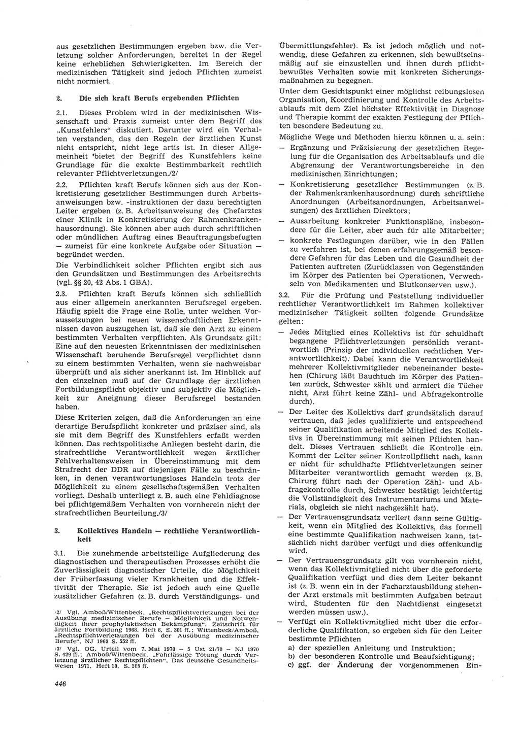 Neue Justiz (NJ), Zeitschrift für Recht und Rechtswissenschaft [Deutsche Demokratische Republik (DDR)], 26. Jahrgang 1972, Seite 446 (NJ DDR 1972, S. 446)
