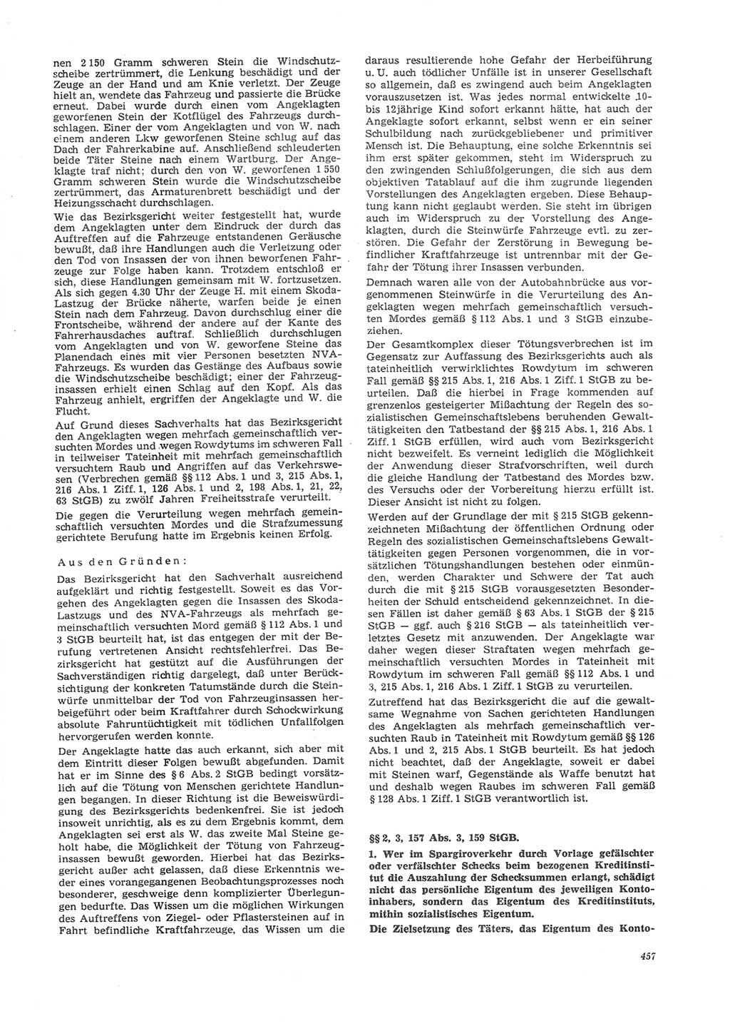 Neue Justiz (NJ), Zeitschrift für Recht und Rechtswissenschaft [Deutsche Demokratische Republik (DDR)], 26. Jahrgang 1972, Seite 457 (NJ DDR 1972, S. 457)