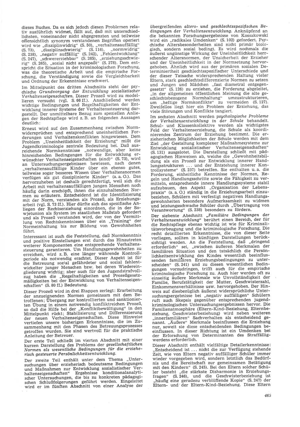Neue Justiz (NJ), Zeitschrift für Recht und Rechtswissenschaft [Deutsche Demokratische Republik (DDR)], 26. Jahrgang 1972, Seite 465 (NJ DDR 1972, S. 465)