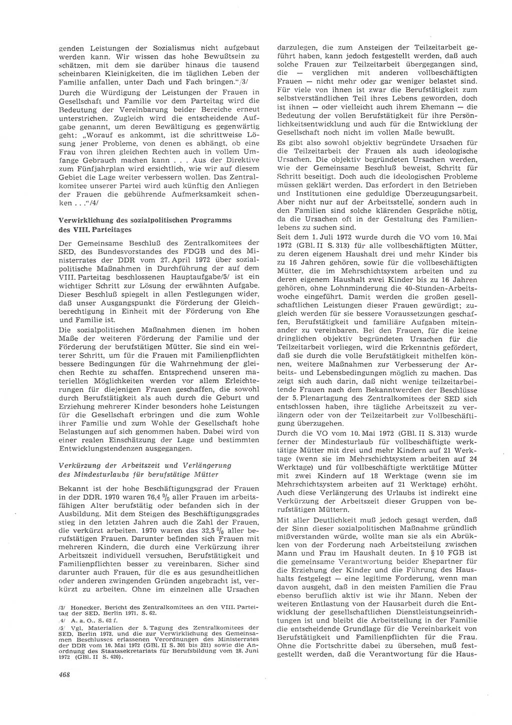 Neue Justiz (NJ), Zeitschrift für Recht und Rechtswissenschaft [Deutsche Demokratische Republik (DDR)], 26. Jahrgang 1972, Seite 468 (NJ DDR 1972, S. 468)