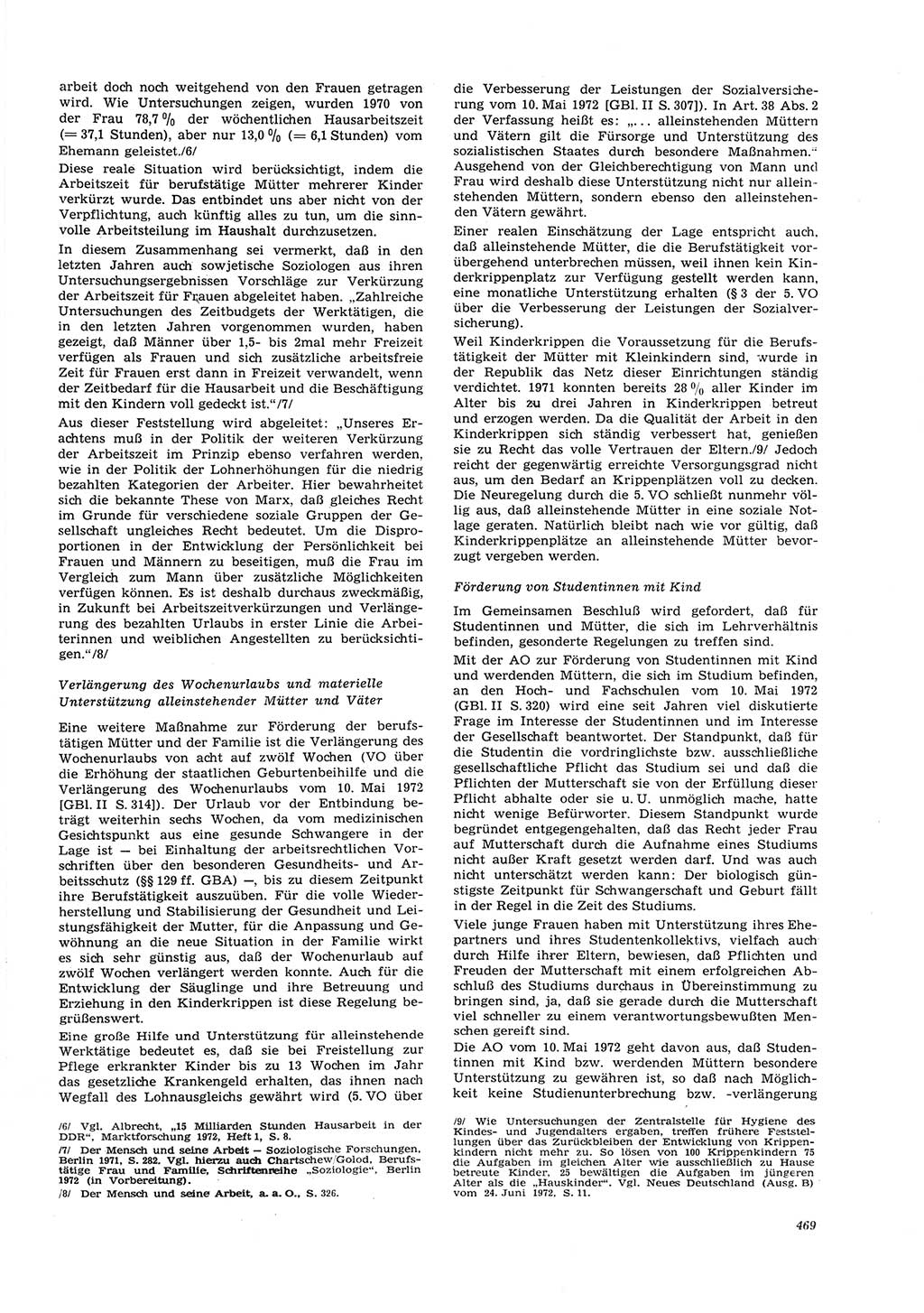 Neue Justiz (NJ), Zeitschrift für Recht und Rechtswissenschaft [Deutsche Demokratische Republik (DDR)], 26. Jahrgang 1972, Seite 469 (NJ DDR 1972, S. 469)