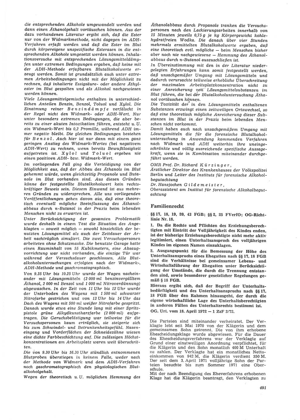 Neue Justiz (NJ), Zeitschrift für Recht und Rechtswissenschaft [Deutsche Demokratische Republik (DDR)], 26. Jahrgang 1972, Seite 491 (NJ DDR 1972, S. 491)