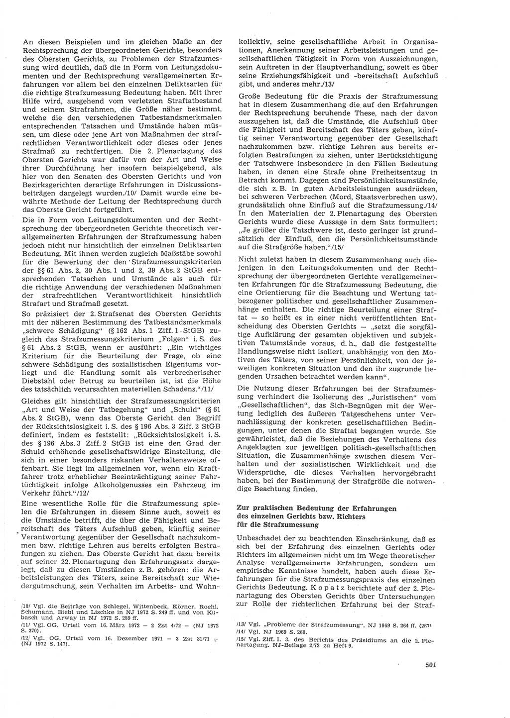 Neue Justiz (NJ), Zeitschrift für Recht und Rechtswissenschaft [Deutsche Demokratische Republik (DDR)], 26. Jahrgang 1972, Seite 501 (NJ DDR 1972, S. 501)