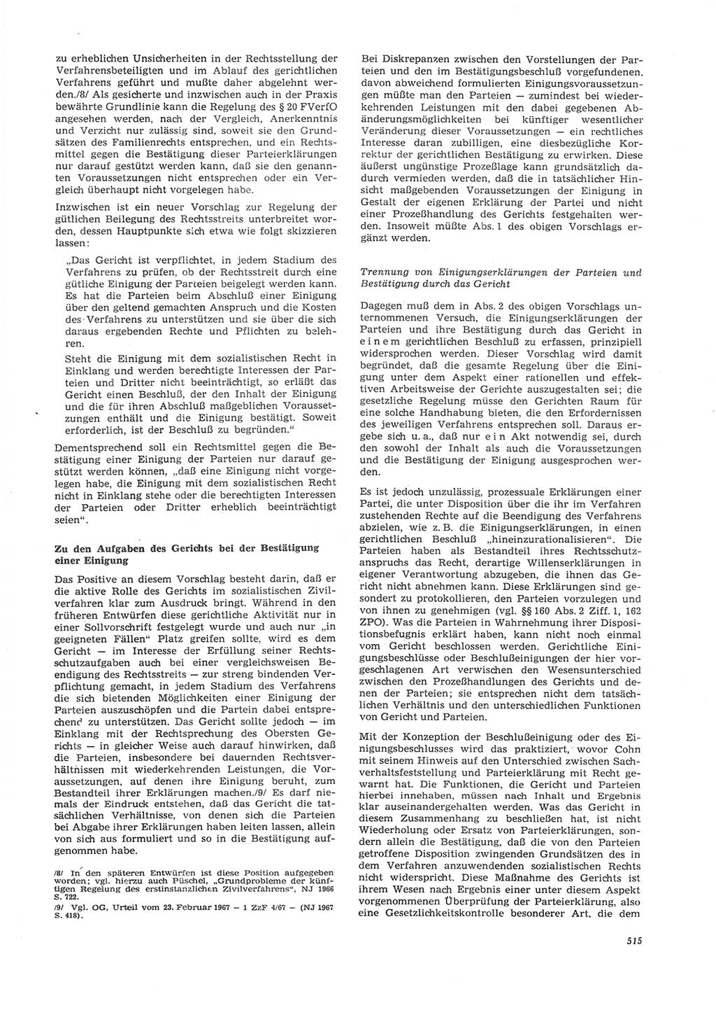 Neue Justiz (NJ), Zeitschrift für Recht und Rechtswissenschaft [Deutsche Demokratische Republik (DDR)], 26. Jahrgang 1972, Seite 515 (NJ DDR 1972, S. 515)